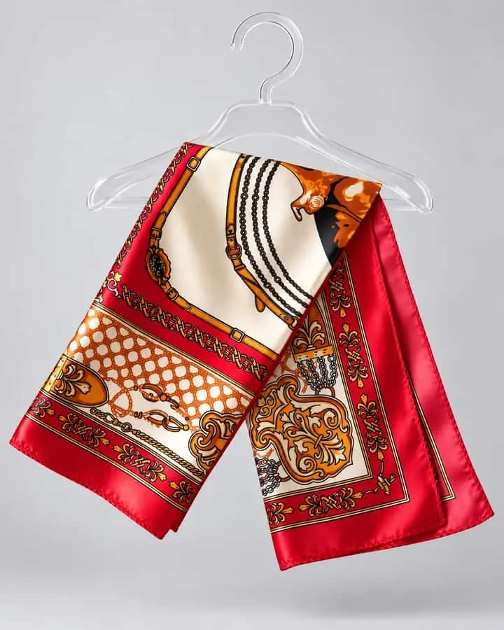 Pañuelo Barroco Rojo 50x50